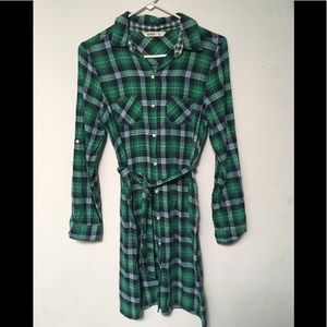 Old Navy Button Up Plaid Dress